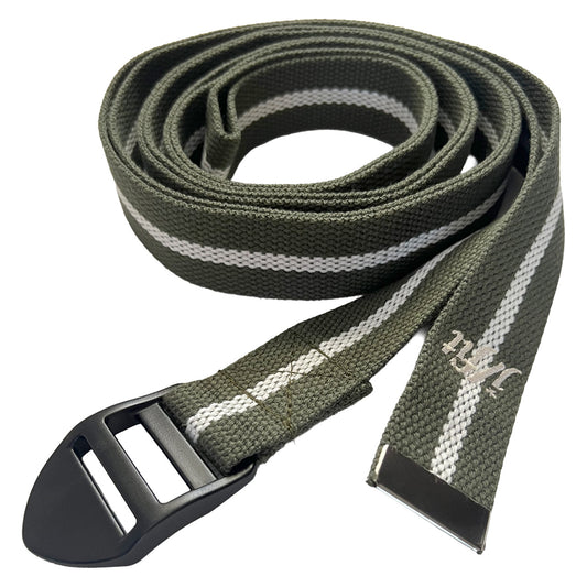 8' YOGA STRAP, NAVY/CREAM
