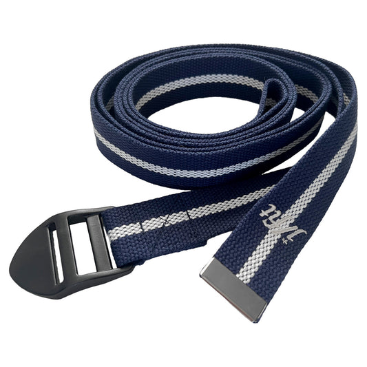 8' YOGA STRAP, NAVY/CREAM