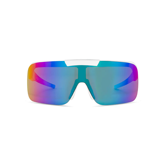 Shield-Flip Performance Sunglasses - White