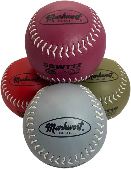 Markwort Weighted Softballs - 9oz 10oz 11oz 12oz in Mesh Bag