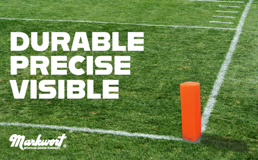 Markwort Football Pylons for Goal Line & End Zone - Orange - 4 Pcs