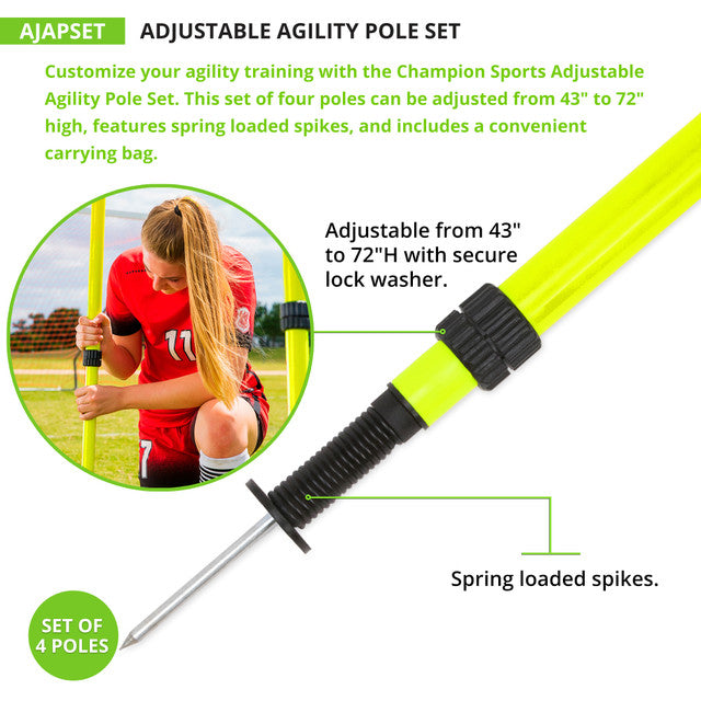 Adjustable Agility Pole Set
