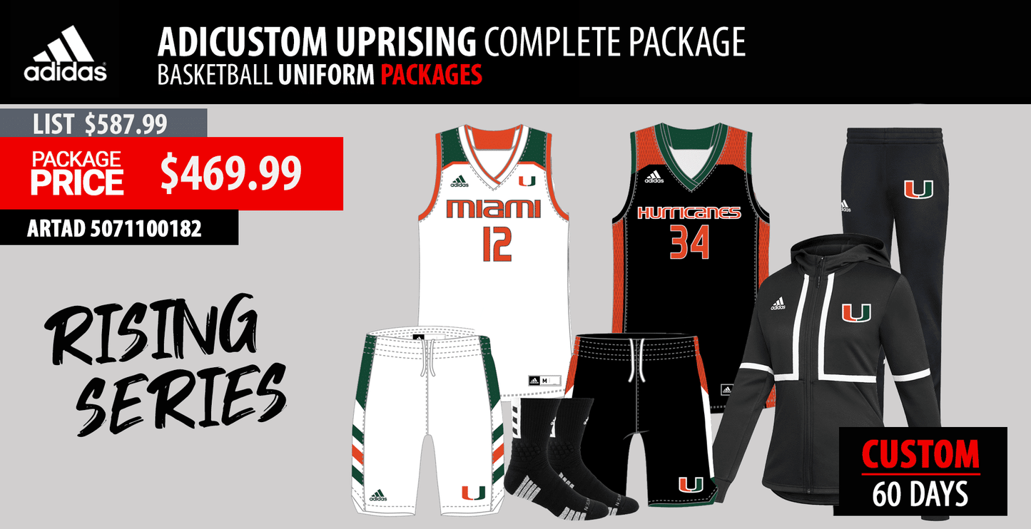 AdiCustom Uprising Complete Basketball Uniform Package
