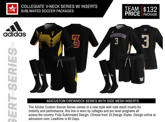 ADICUSTOM COLLEGIATE V-NECK SERIES SUBLIMATED PACKAGE