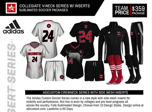 ADICUSTOM COLLEGIATE V-NECK SRIES W/ MESH INSERTS