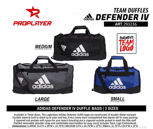 ADIDAS DEFENDER IV DUFFLE BAGS | SHORT
