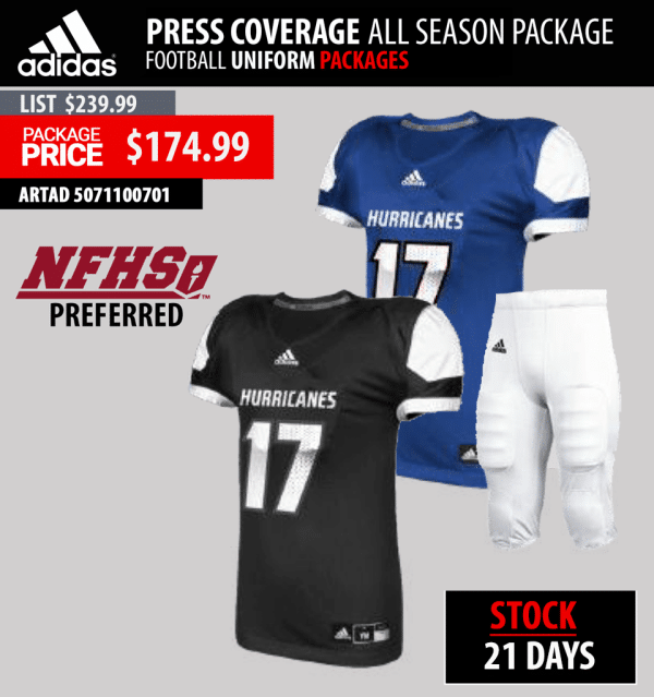 Press Coverage All Season Football Uniform Package