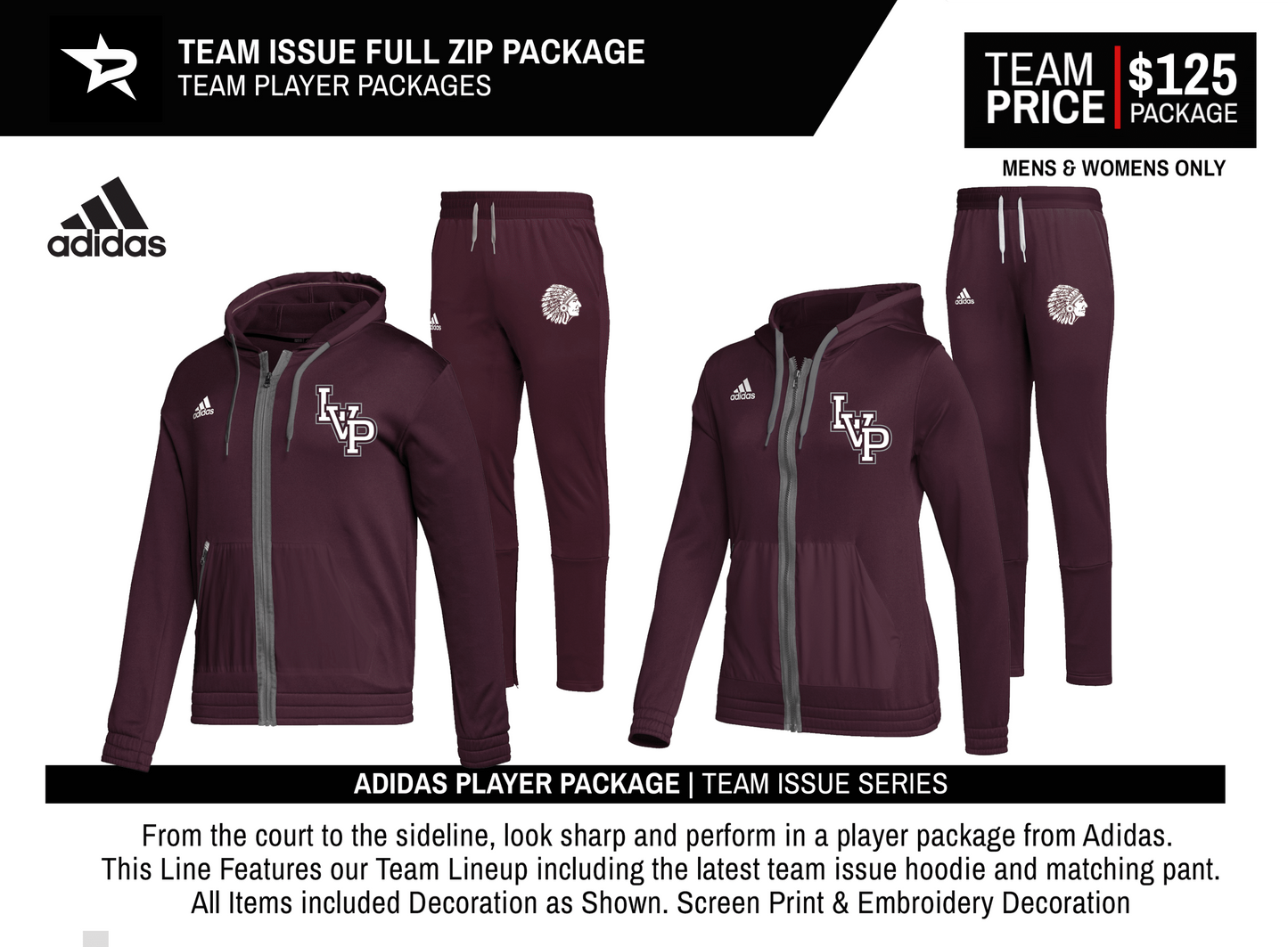 ADIDAS TEAM ISSUE FULL ZIP PACKAGE