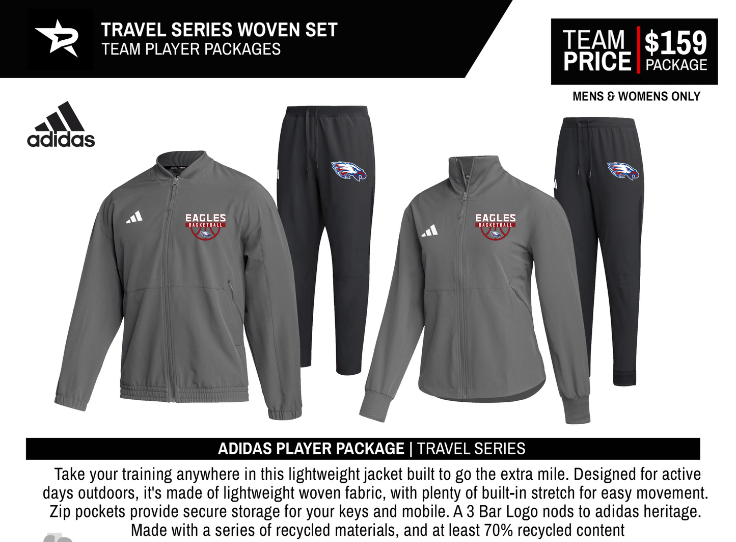 ADIDAS TRAVEL SERIES WOVEN SET