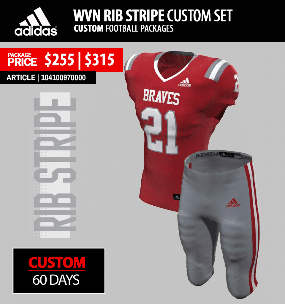 Adidas WVN Rib Stripe Custom Football Packages Set