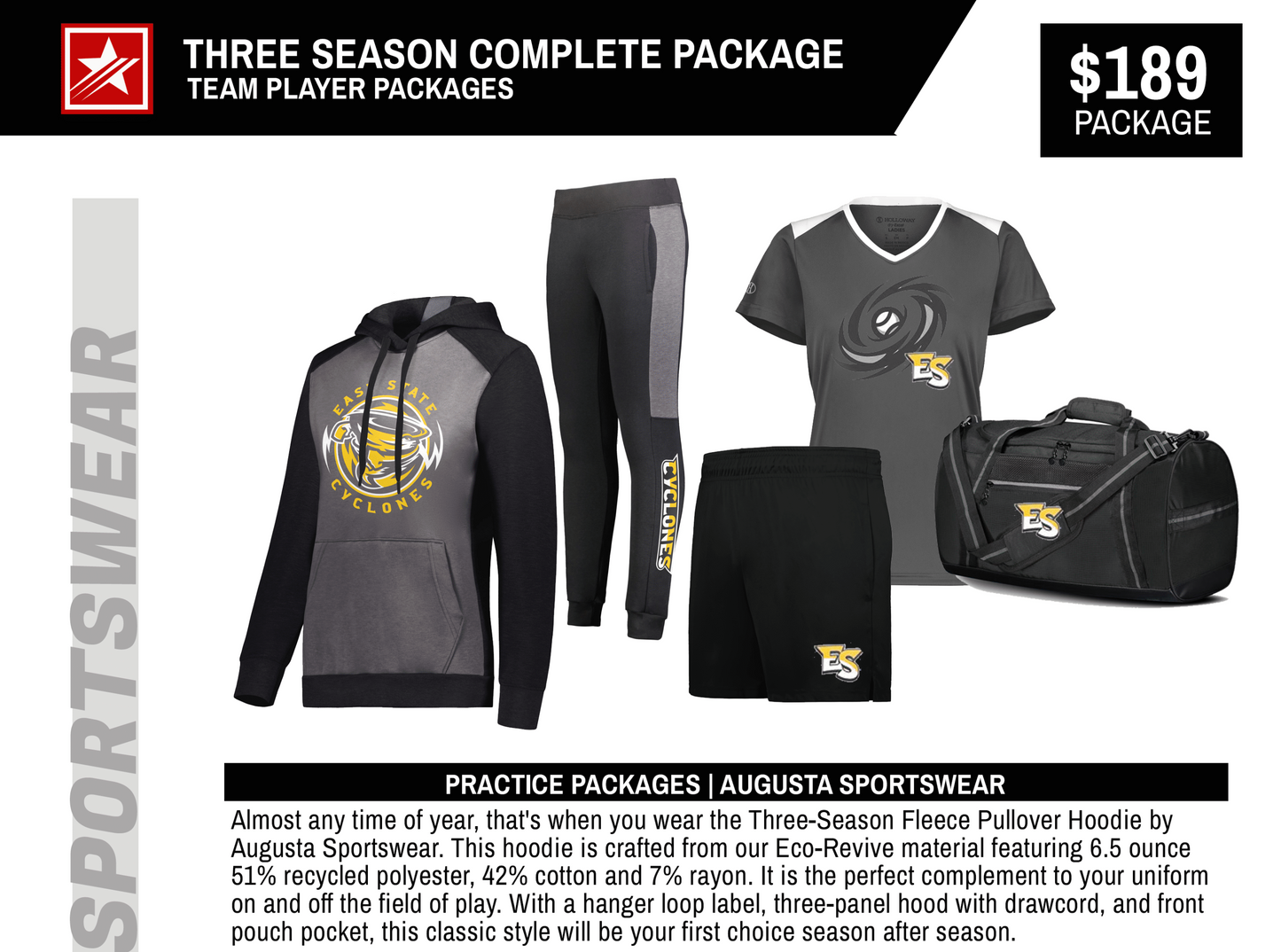 AUGUSTA SPORTWEAR THREE SEASON COMPLETE PACKAGE