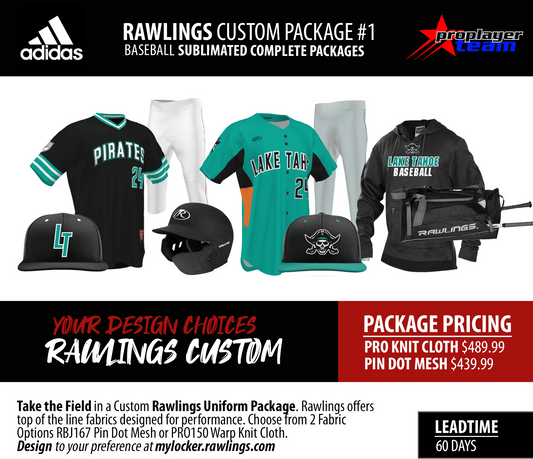 RAWLINGS CUSTOM SUBLIAMTED PACKAGE #1