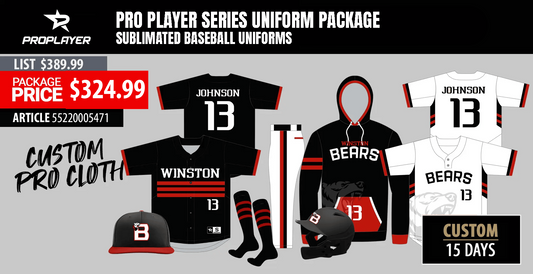 PRO PLAYER SUBLIMATED FULL BUTTON SERIES PACKAGE