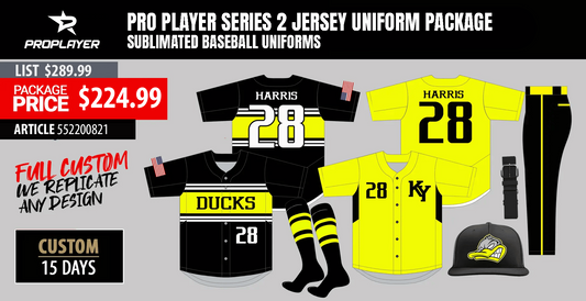 PRO PLAYER 2 JERSEY SUBLIMATED FULL BUTTON PACKAGE