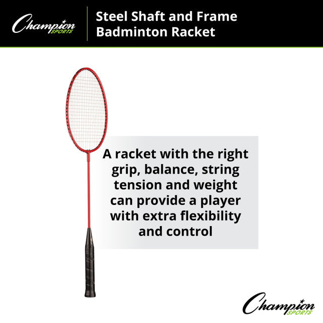 Steel Shaft/Frame Badminton Racket