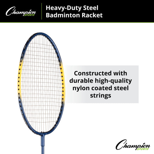 Heavy-Duty Steel Badminton Racket