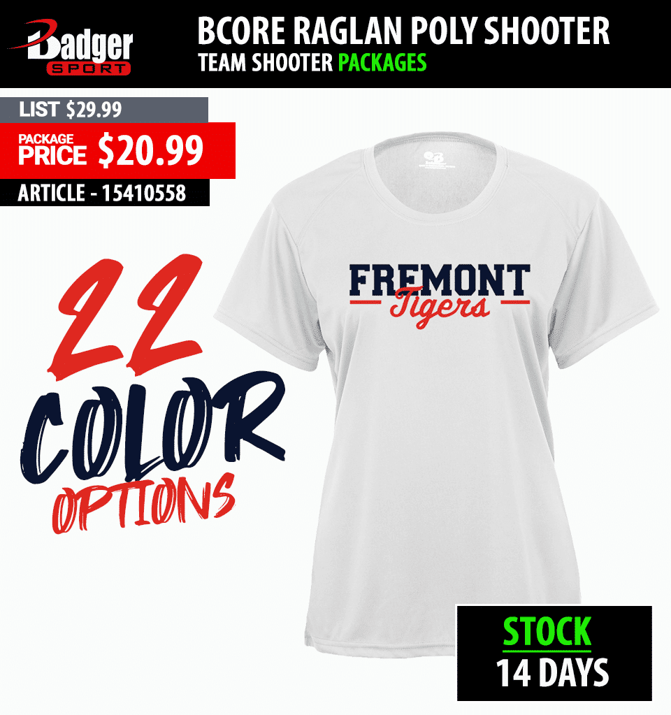 BADGER BCORE RAGLAN POLY SHOOTER