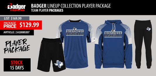 BADGER LINEUP PLAYER PACKAGE
