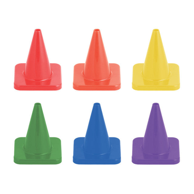 6 Inch High Visibility Flexible Vinyl Cone