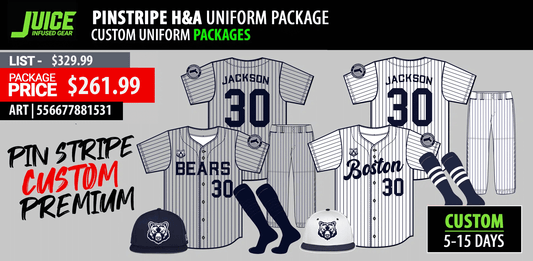 JUICE PINSTRIPE H&A CUSTOM HOME & AWAY PACKAGE