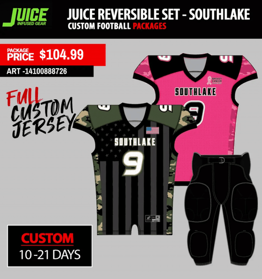 Juice Southlake Custom Football Reversible Set