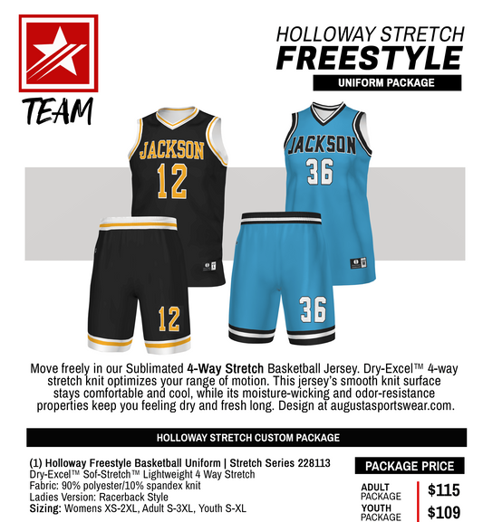 HOLLOWAY STRETCH FREESTYLE UNIFORM PACKAGE