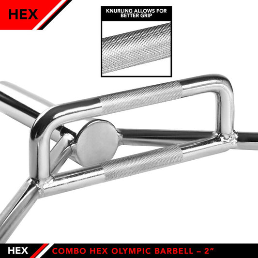 HEX DEADLIFT BARBELL, 750 LB CAPACITY