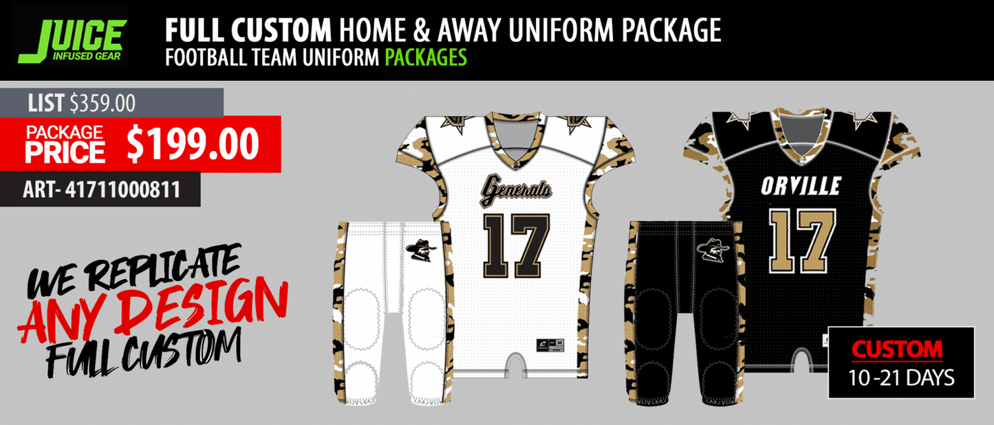 Full Custom Home & Away Uniform Package