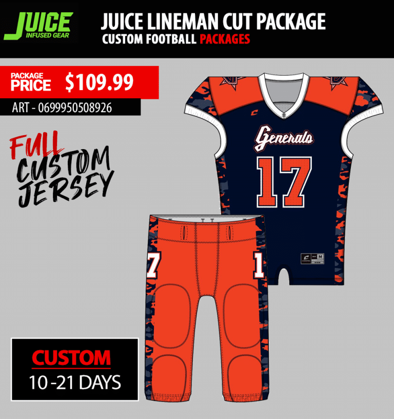 Juice Lineman Cut Custom Football Package