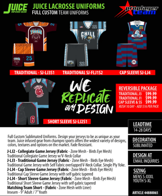 Juice Full Custom Lacrosse Uniforms