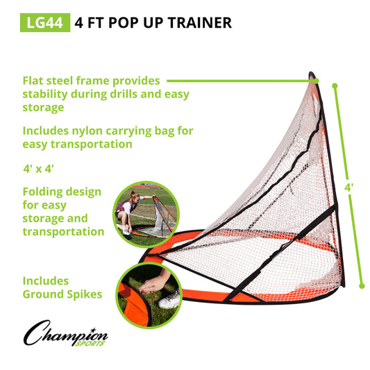4 FT Lacrosse Pop Up Target Trainer