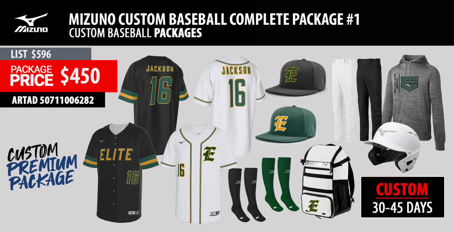 MIZUNO CUSTOM SUBLIMATED COMPLETE PACKAGE #1