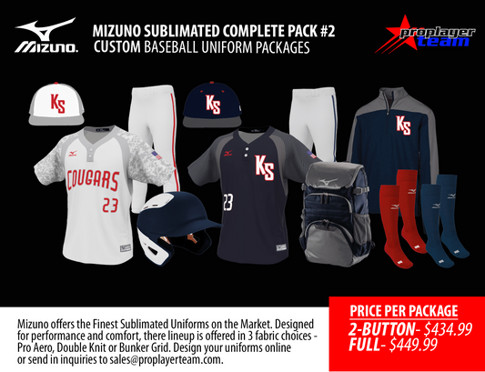 MIZUNO SUBLIMATED COMPLETE PACKAGE #2