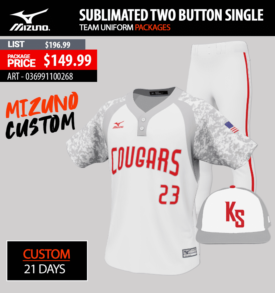 MIZUNO SUBLIMATED TWO BUTTON SINGLE