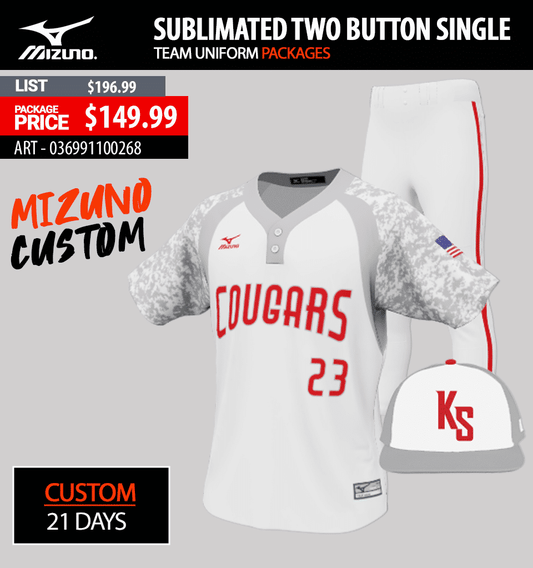 MIZUNO SUBLIMATED TWO BUTTON SINGLE