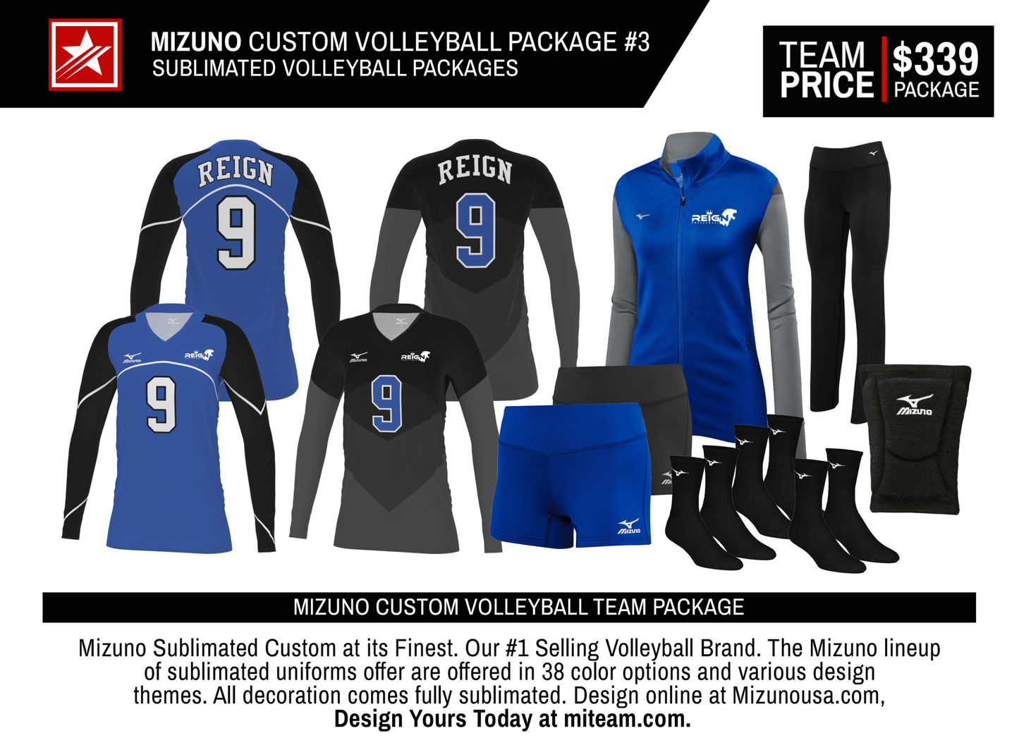MIZUNO CUSTOM VOLLEYBALL PACKAGE #3