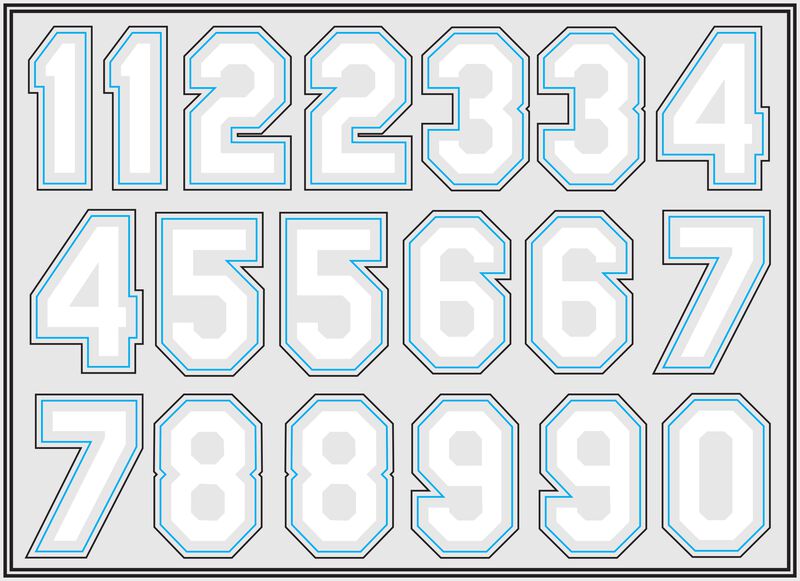RAWLINGS NUMBER DECAL KIT