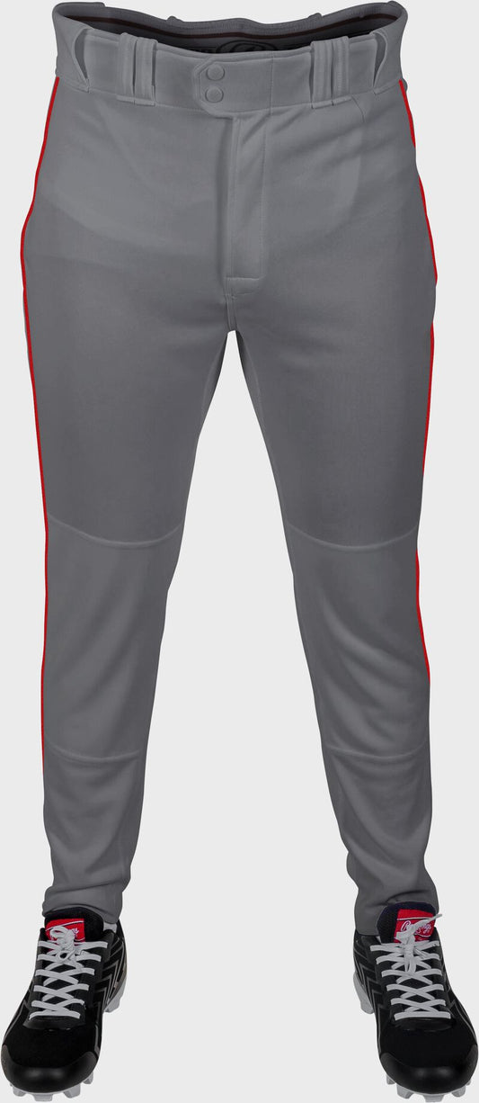 RAWLINGS ADULT PLATED PIPED PRO TAPER FIT PANT