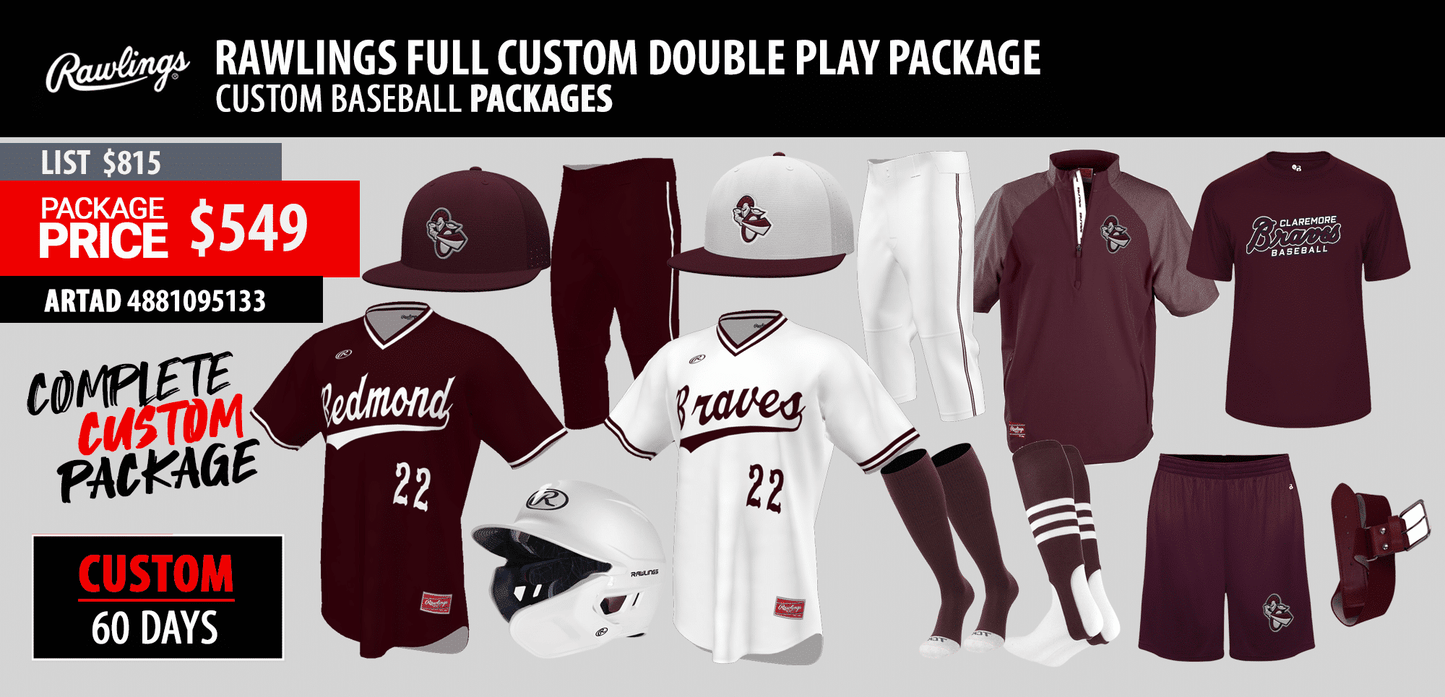 RAWLINGS DOUBLE PLAY SUBLIMATED COMPLETE PACKAGE
