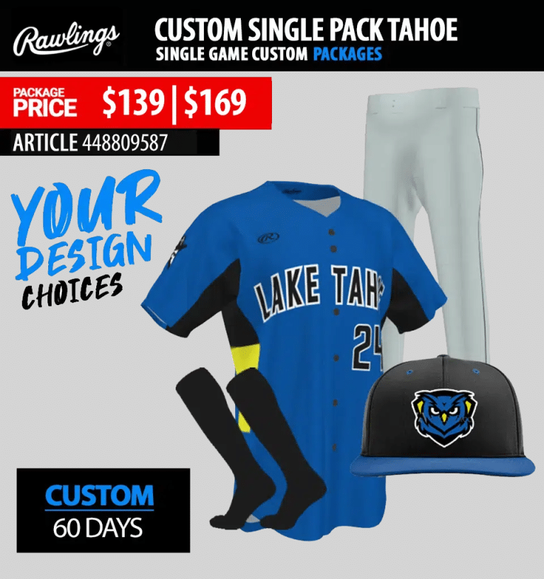RAWLINGS SINGLE GAME SUBLIMATED COMPLETE PACKAGES
