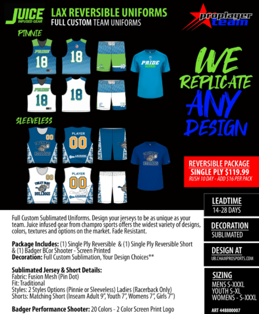 Reversible Complete Game Package Sleeveless