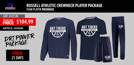 RUSSELL ATHLETIC CREWNECK PLAYER PACKAGE