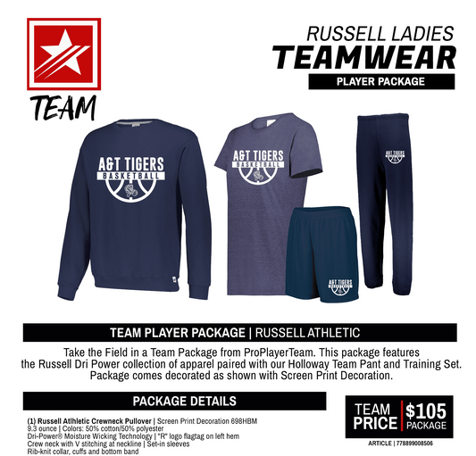 RUSSELL ATHLETIC CREWNECK PLAYER PACKAGE