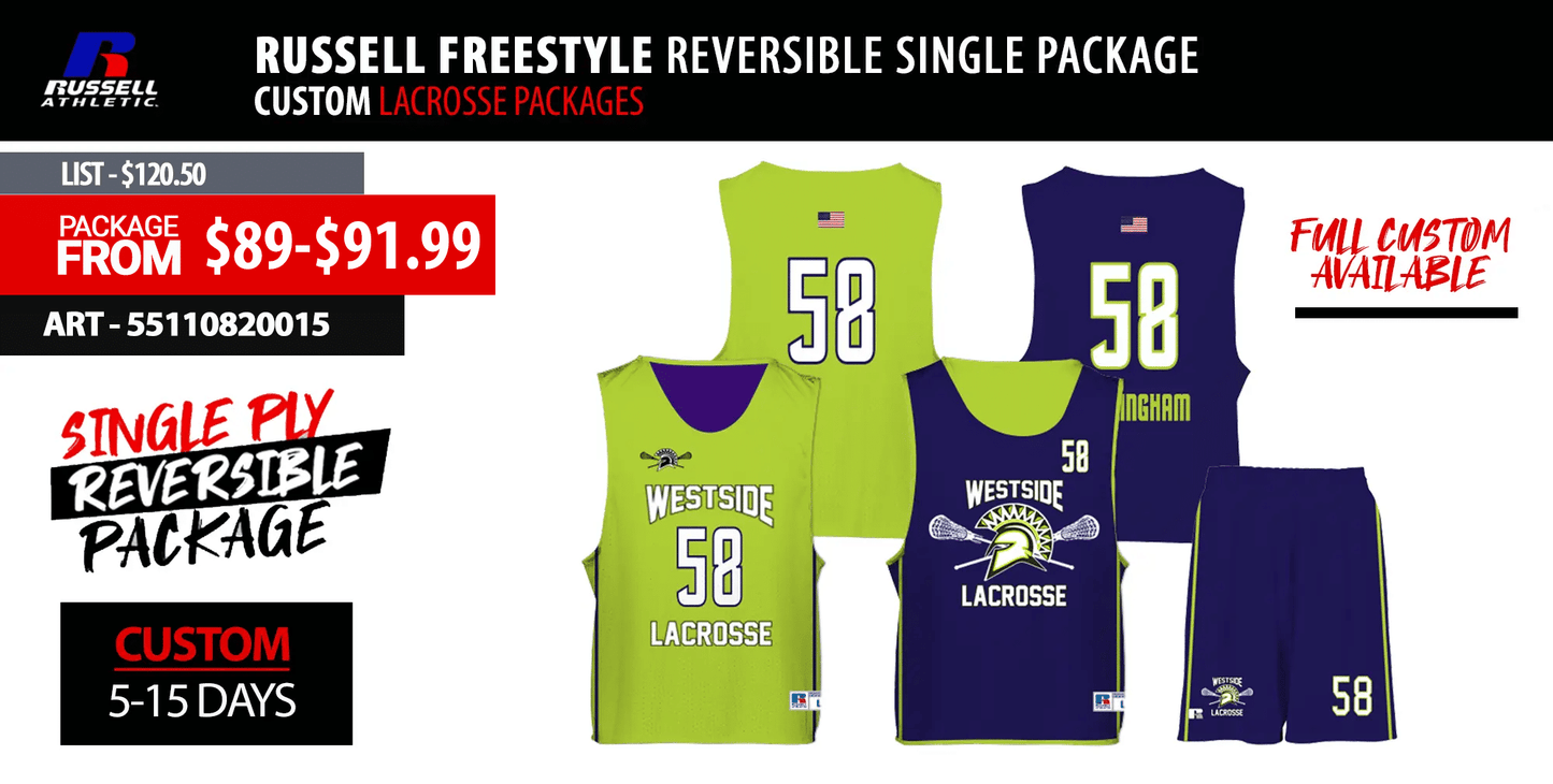 Russell Freestyle Reversible Single Package