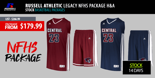 RUSSELL ATHLETIC LEGACY NFHS PACKAGE H&A