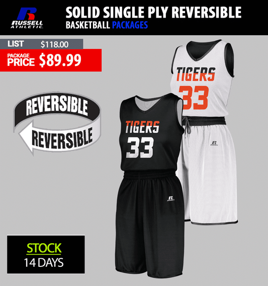 RUSSELL ATHLETIC SOLID SINGLE PLY REVERSIBLE