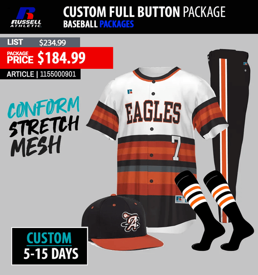 RUSSELL ATHLETIC CUSTOM FULL BUTTON PACKAGE