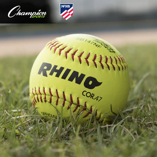 11" Leather Poly Core Softball, NFHS Approved