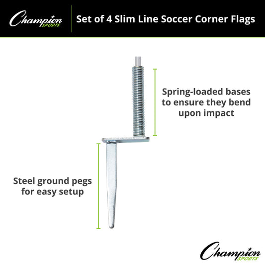 Slim Line Soccer Corner Flags