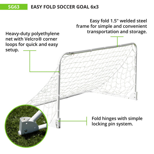 Easy Fold Soccer Goal 6' x 3'